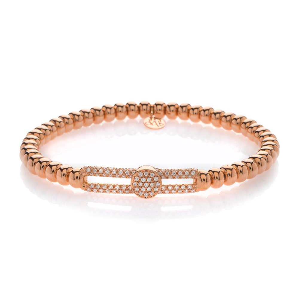 Hulchi Belluni Tresore Stretch Bracelet, 18K Rose Gold