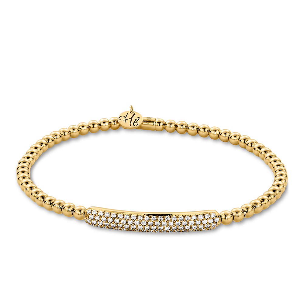 Hulchi Belluni Tresore Stretch Bracelet, 18k Yellow Gold