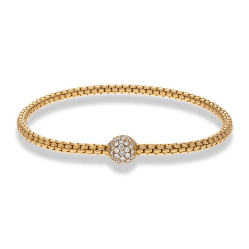 Hulchi Belluni Tresore Stretch Bracelet, 18k Yellow Gold