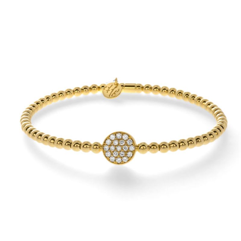 Hulchi Belluni Tresore Stretch Bracelet, 18k Yellow Gold