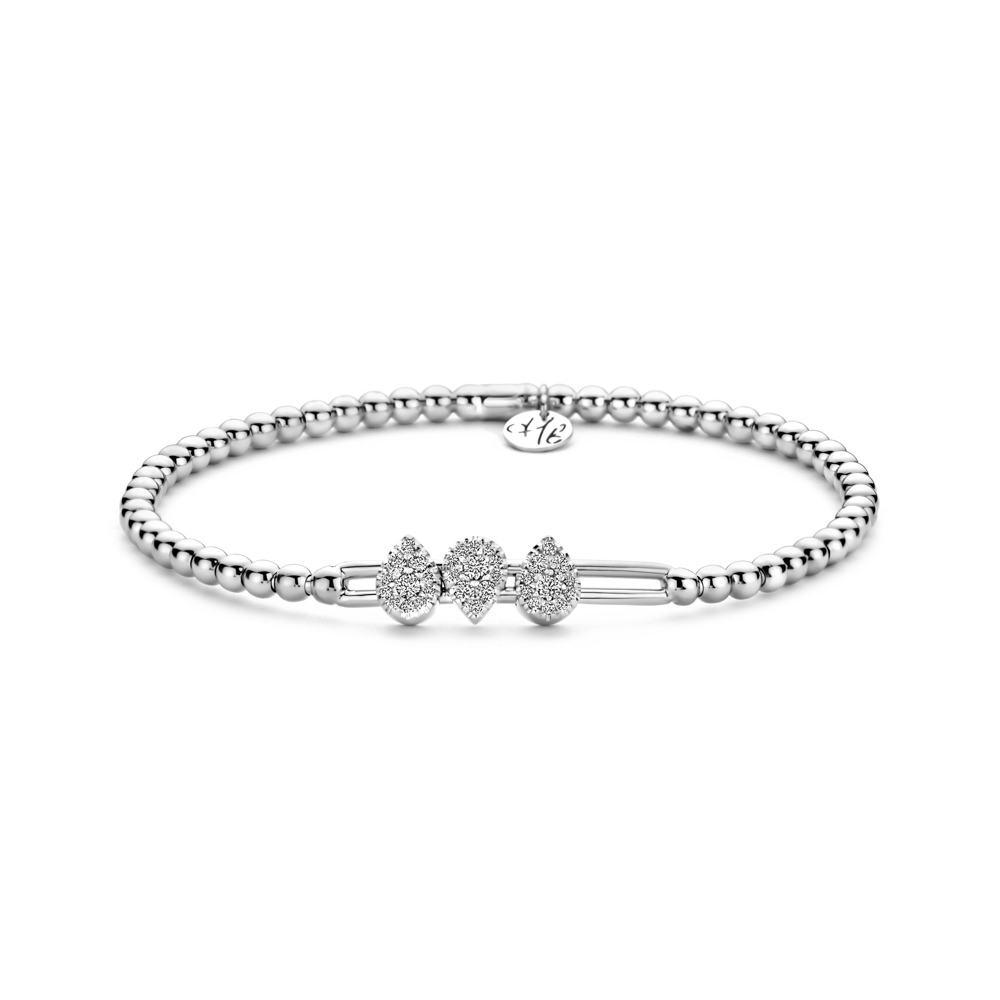 Hulchi Belluni Tresore Stretch Bracelet, 18k White Gold