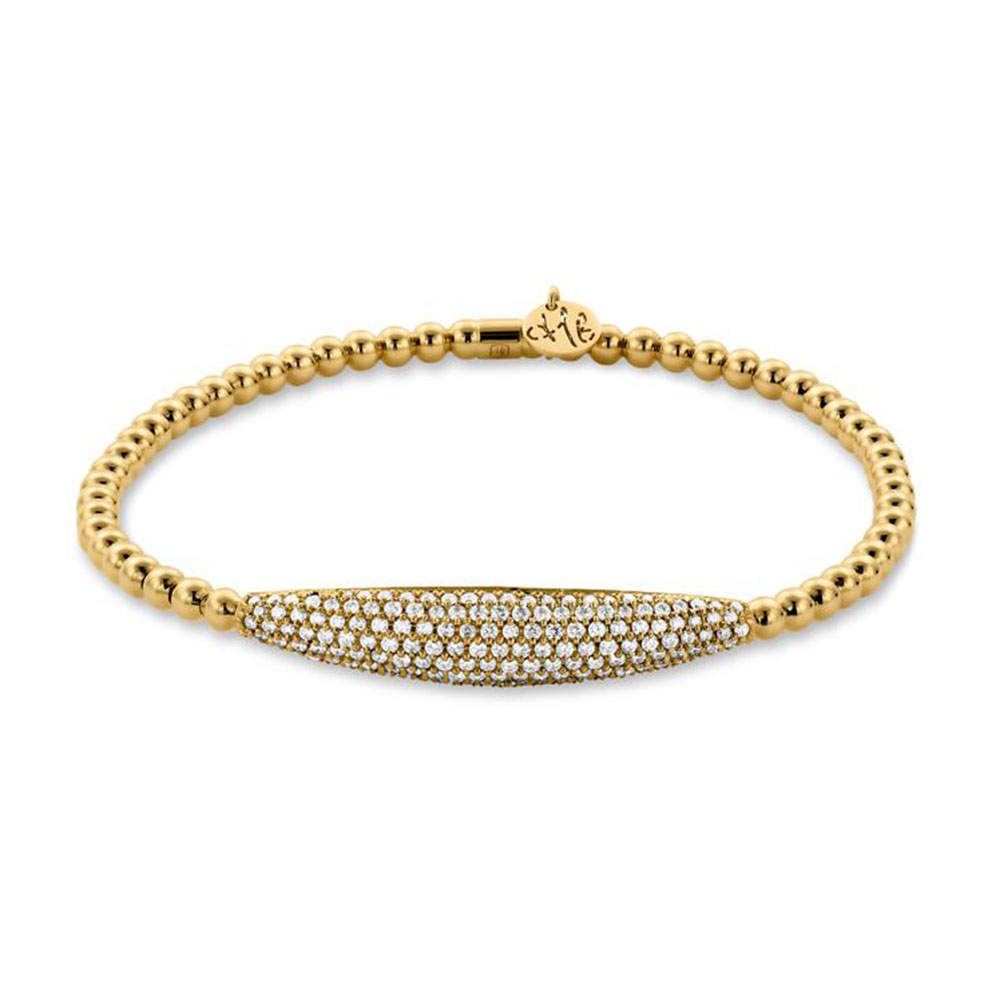 Hulchi Belluni Tresore Stretch Bracelet, 18K Yellow Gold