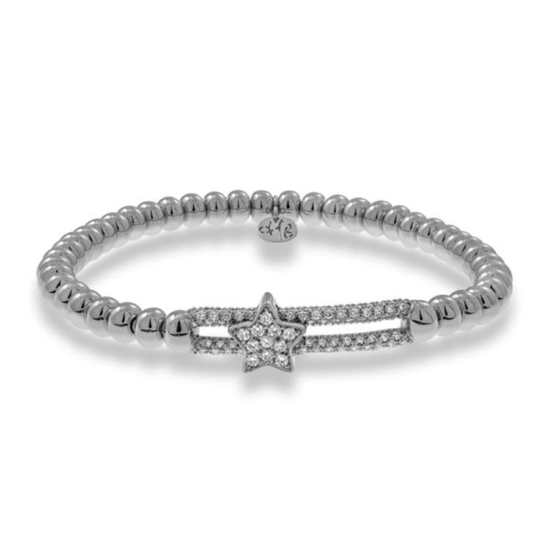 Hulchi Belluni Tresore Stretch Bracelet, 18k White Gold