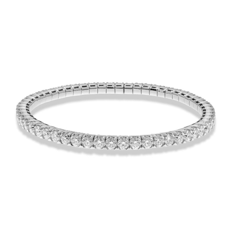 Hulchi Belluni Diamond Stretch Style Tennis Bracelet, 18K White Gold