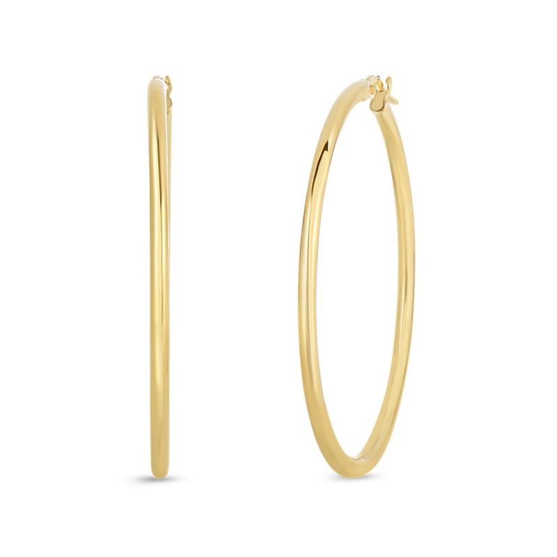 Roberto Coin 18K Yellow Gold Large Hoop Earrings