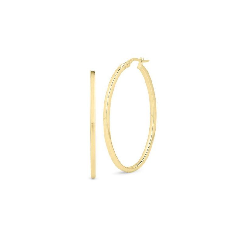Roberto Coin 18K Yellow Gold Oval Hoop Earrings