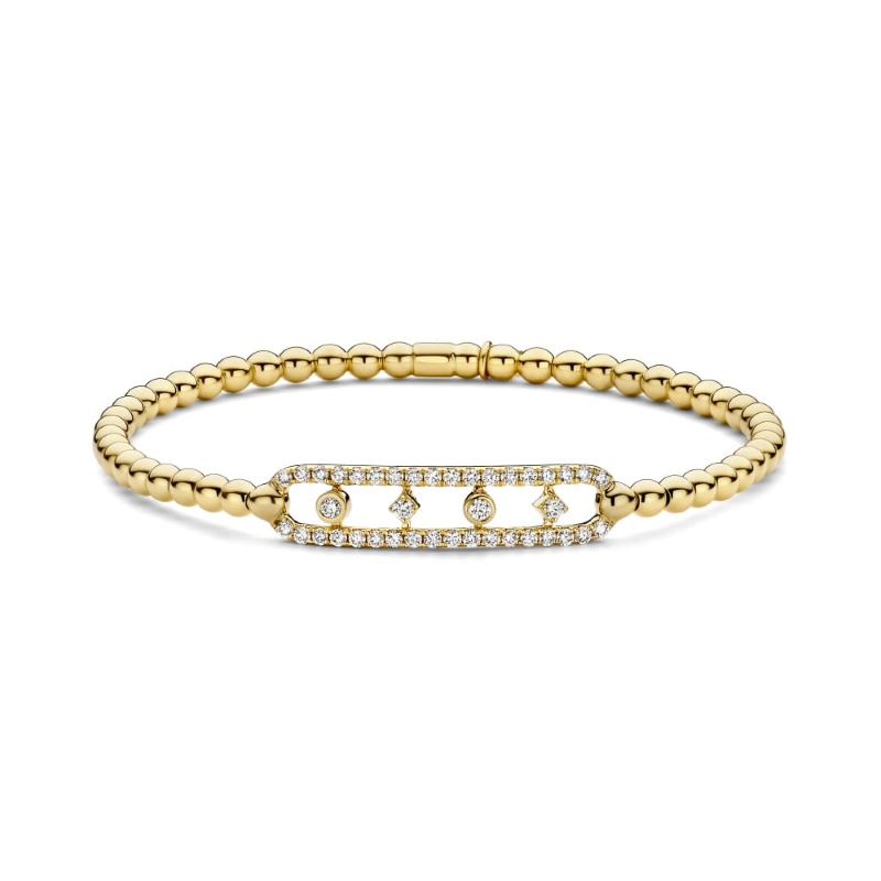 Hulchi Belluni Diamond Stretch Bracelet Set, 18K Yellow Gold