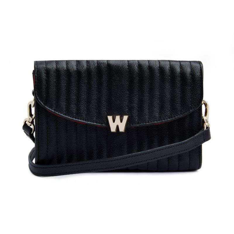 WOLF Black  Mimi Crossbody Bag with Wristlet