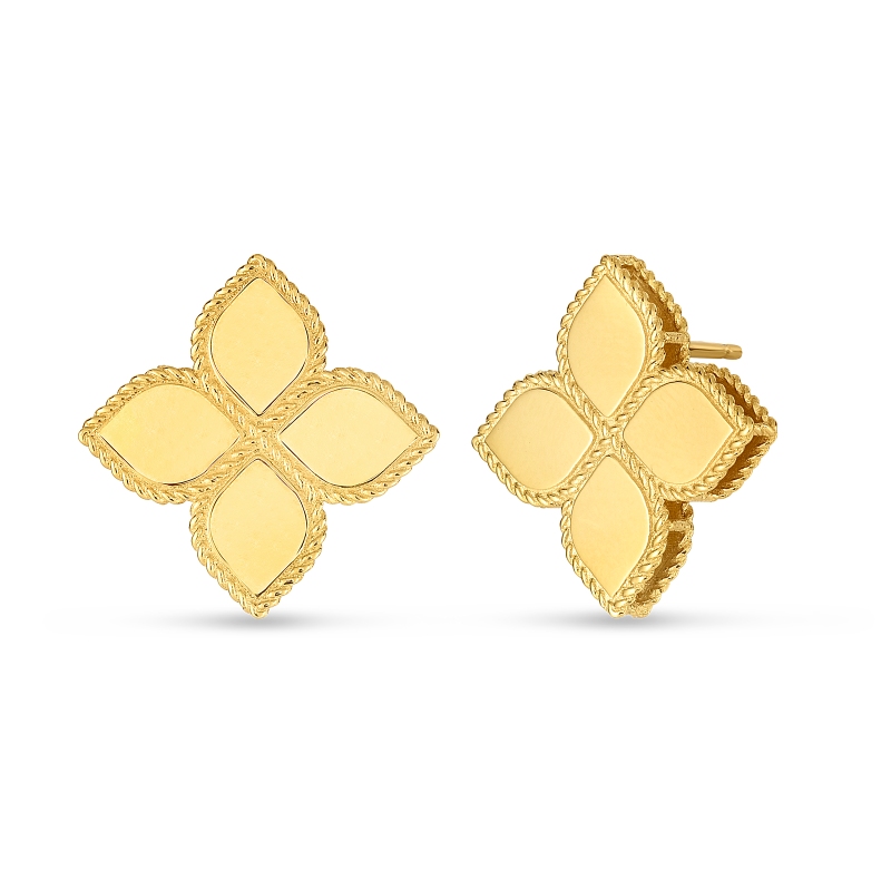 Roberto Coin Princess Flower Large Stud Earrings