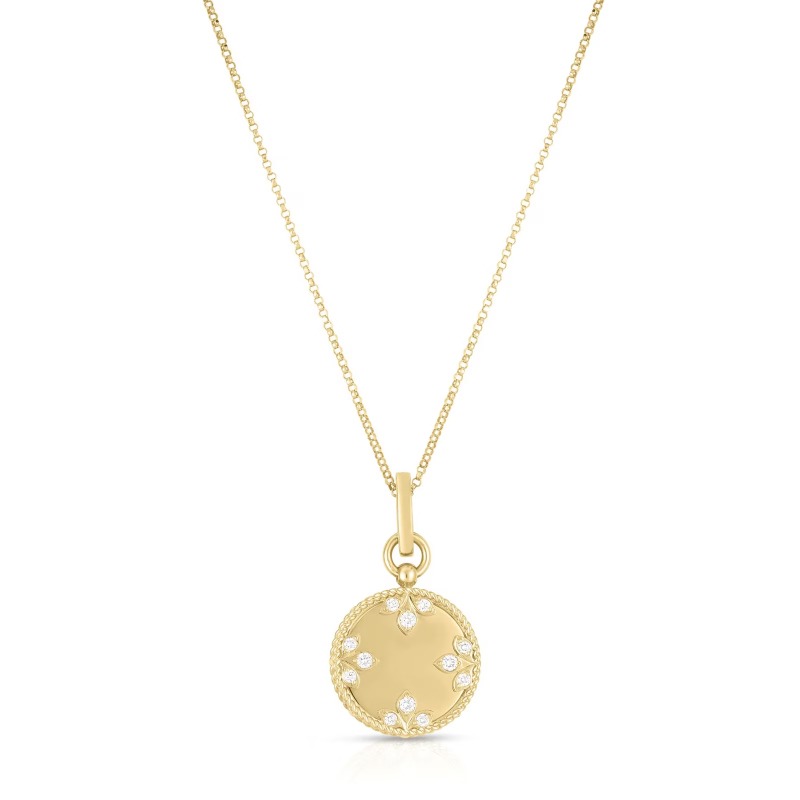 Roberto Coin Venetian Princess Small Medallion Charm Necklace