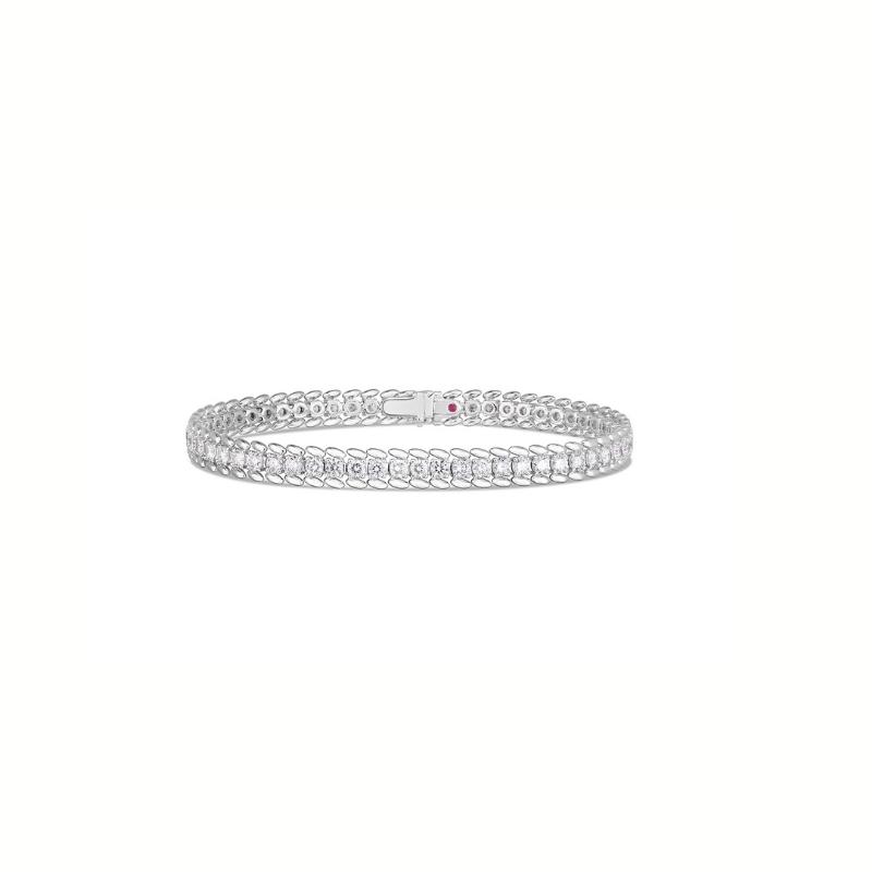 Roberto Coin 18K White Gold And Diamond Large Line Bracelet