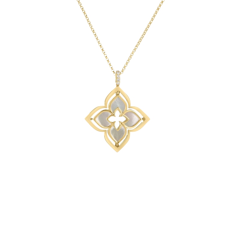 Roberto Coin Mother Of Pearl And Diamond Venetian Princess Pendant