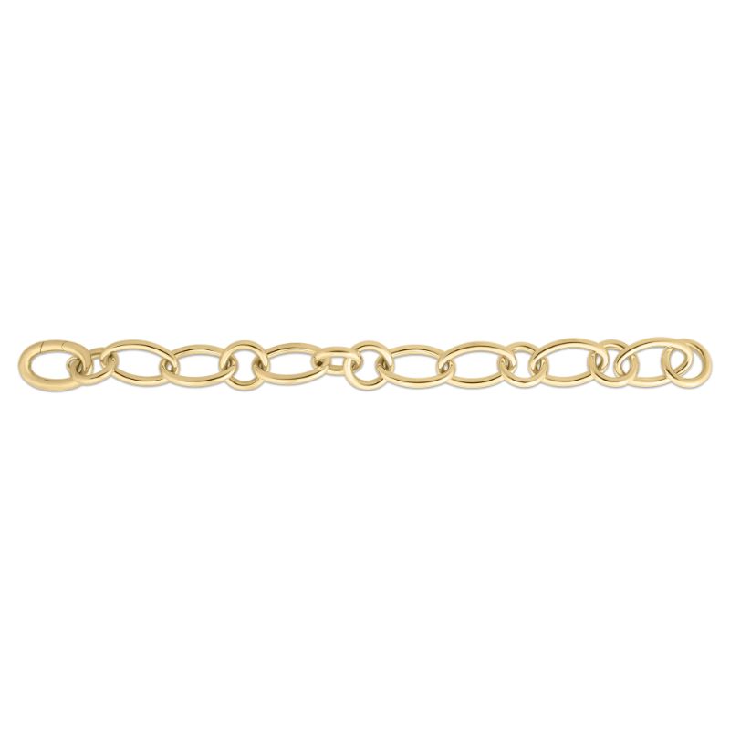 Robert Coin 18K Yellow Designer Gold Alternating Oval And Round Link Bracelet