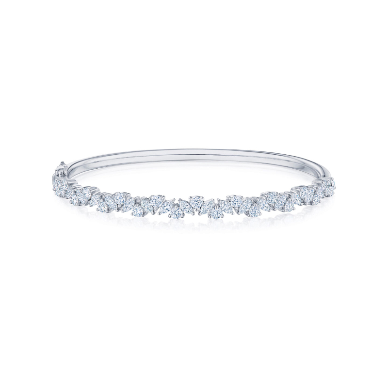 American Beauty Bangle With Marquise And Pear Diamonds