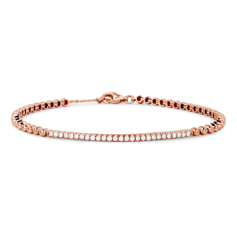 14K Rose Gold Diamond Bracelet