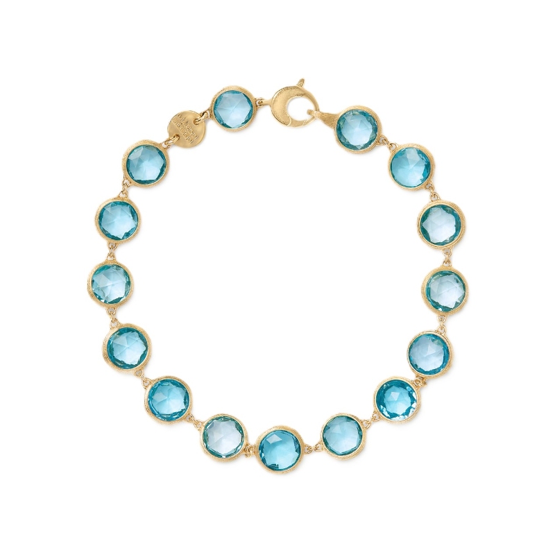 Marco Bicego Jaipur 18K Yellow Gold Blue Topaz Bracelet