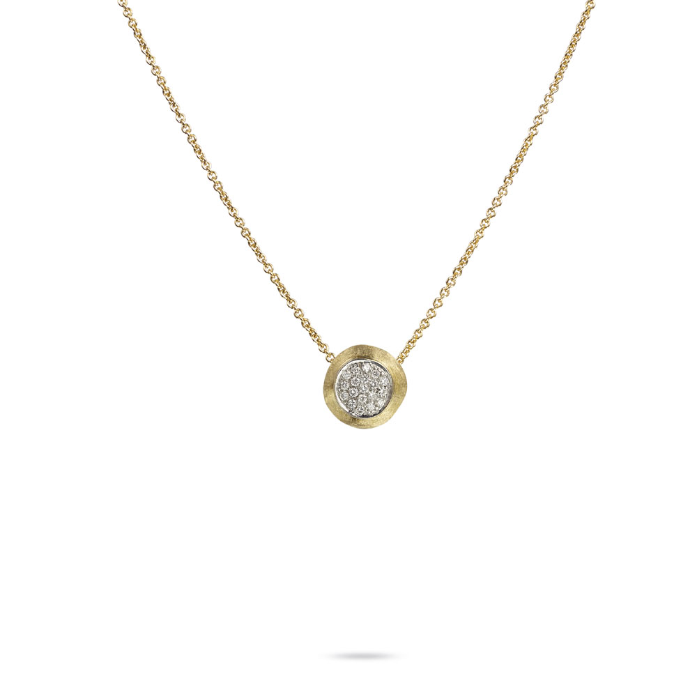 Delicati Gold & Diamond Pave Bead Pendant