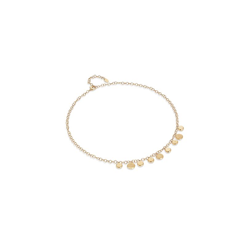 Marco Bicego Jaipur 8K Yellow Gold Engraved and Polished Charm Half-Collar Necklace