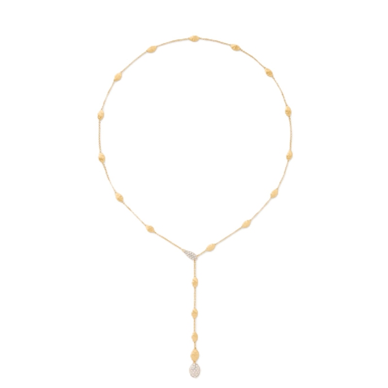 Marco Bicego Siviglia 18K Yellow Gold Lariat Necklace With Diamonds