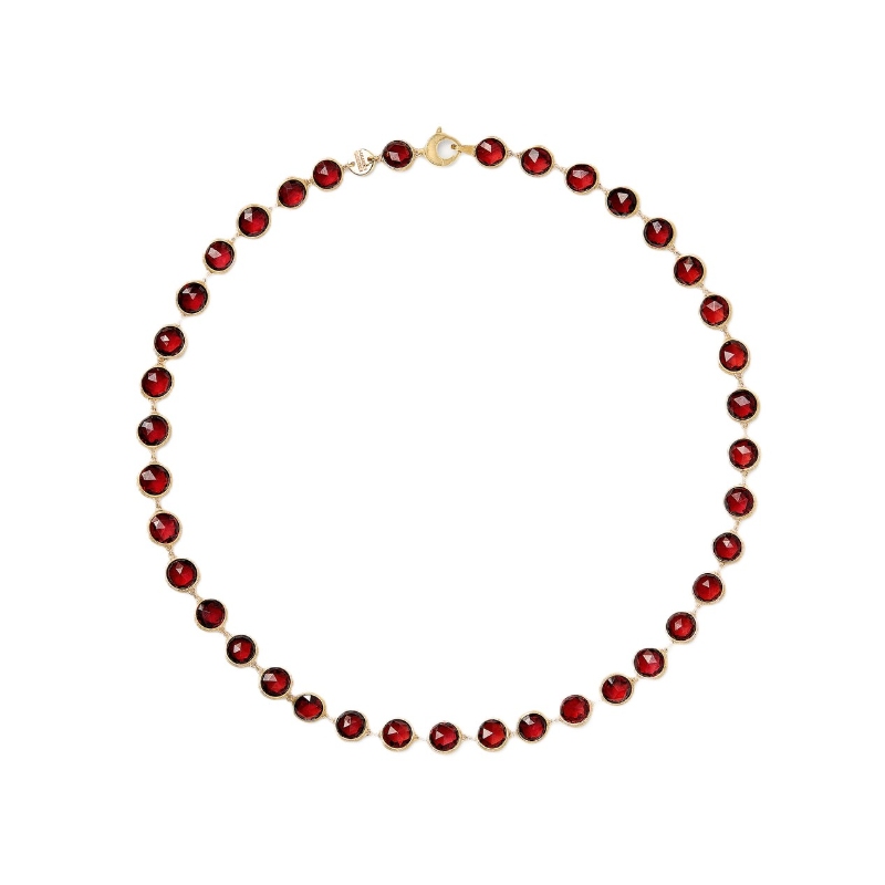 Marco Bicego Jaipur 18K Yellow Gold Garnet Necklace
