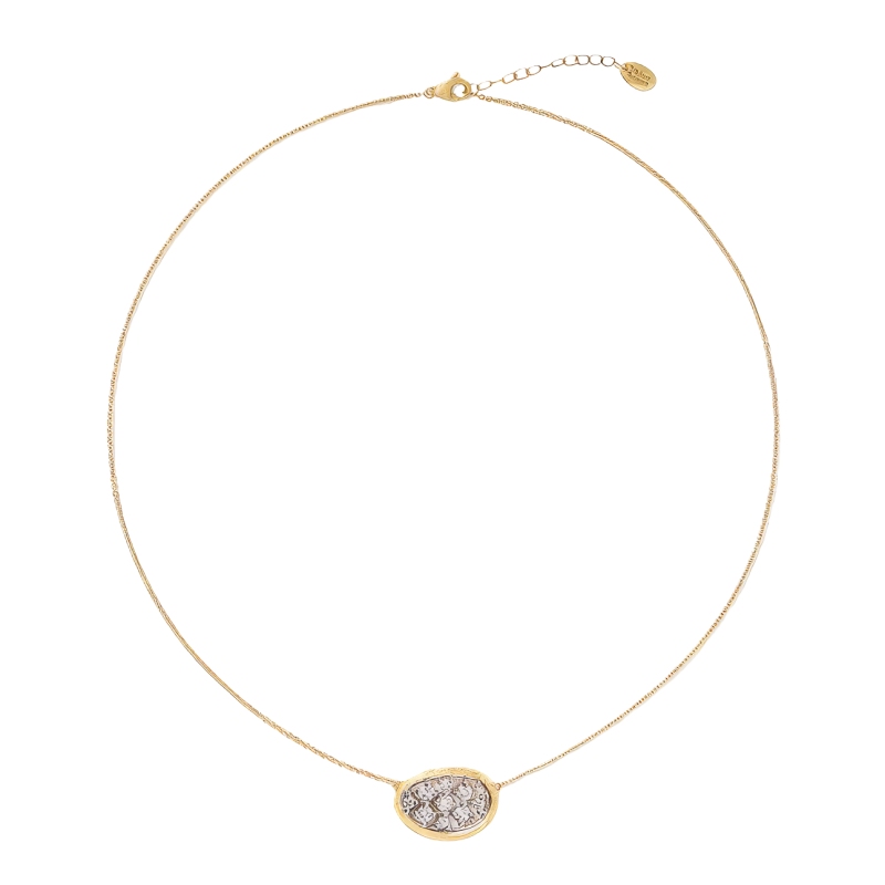 Marco Bicego Lunaria 18K Yellow & White Gold Alta Collection Diamond Pendant