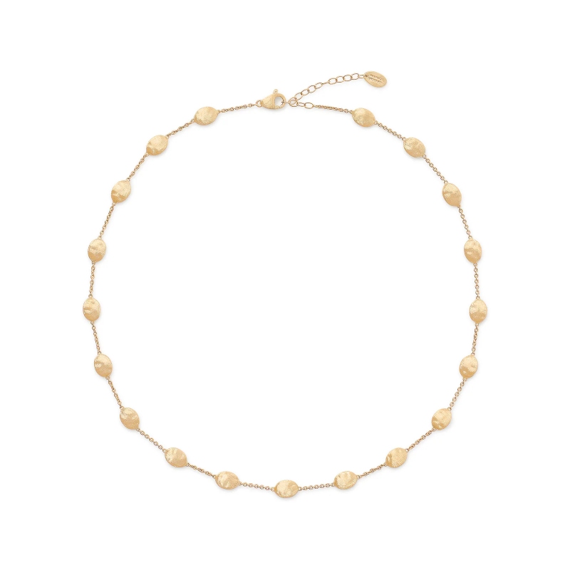 Marco Bicego 18K Yellow Gold Flattened Bead Station Style Chain