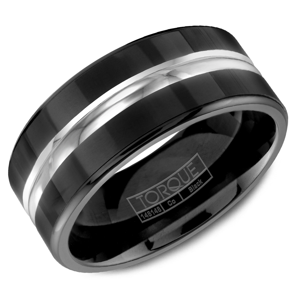 A Black Cobalt Torque Band With A White Cobalt Center.