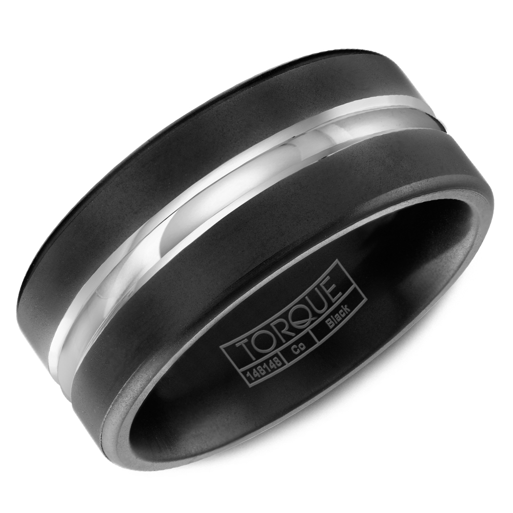 A Black Cobalt Torque Band With A White Cobalt Center.