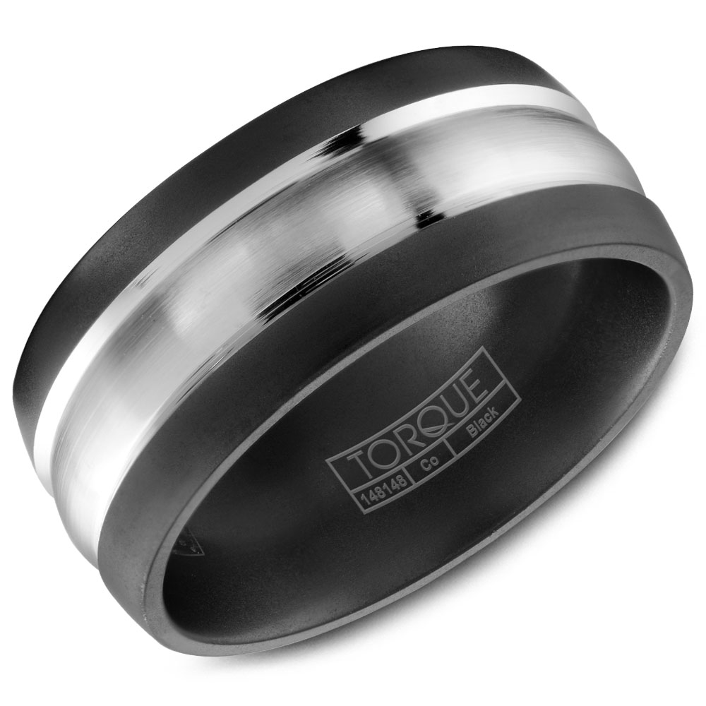 A Black Cobalt Torque Band With A White Cobalt Center.