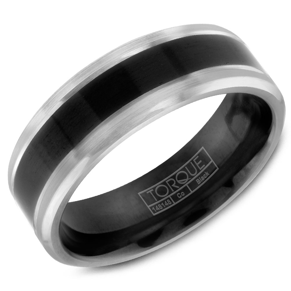 A High Polished Black Cobalt Torque Band With White Cobalt Edges. - CBB ...