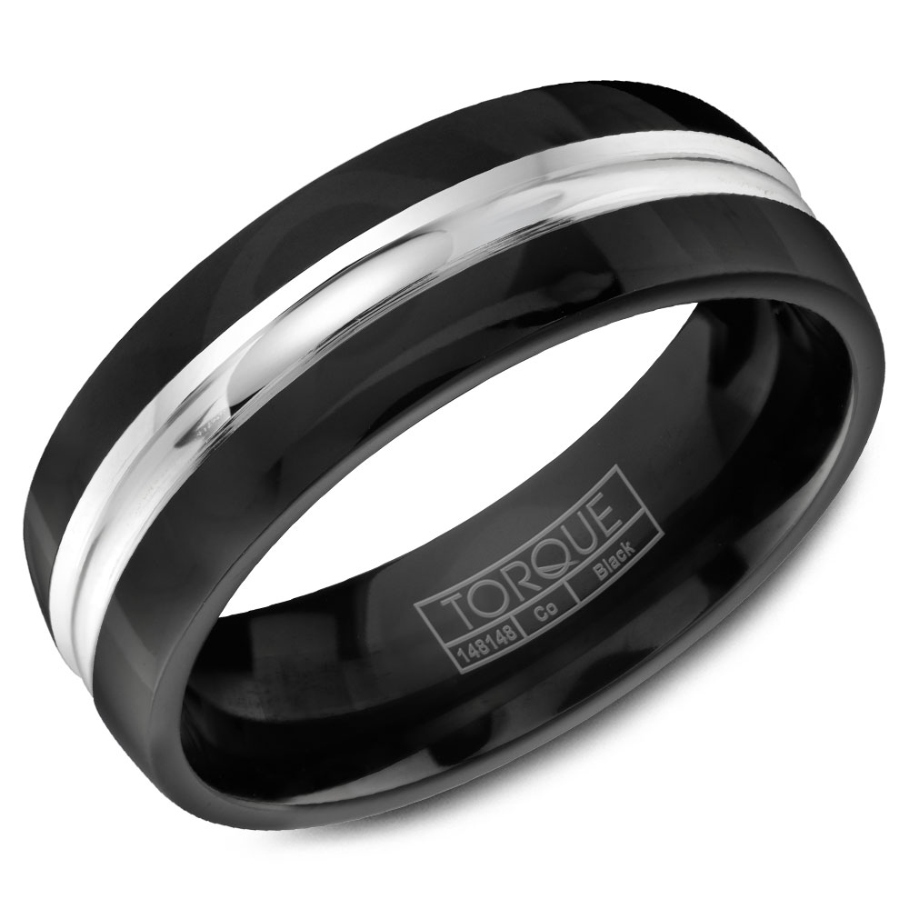 A Black Cobalt Torque Band With A White Cobalt Center.