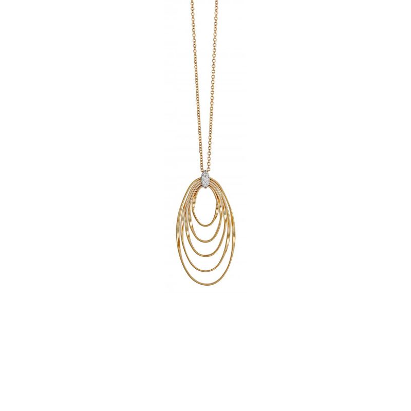 Marrakech Onde Yellow Gold Concentric Large Pendant