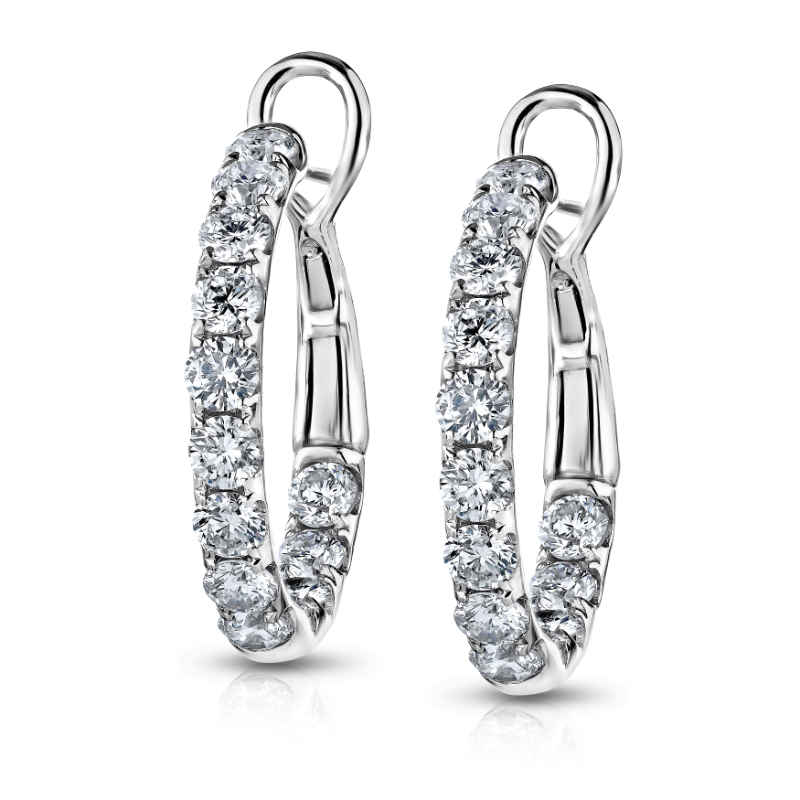 Rummeles Signature Diamond Hoop Earrings