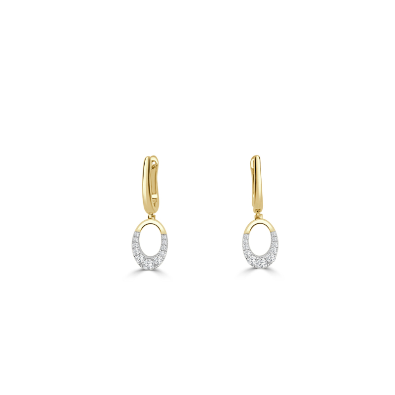 Buy Sun Touch Hanging Gold Earrings |GRT Jewellers