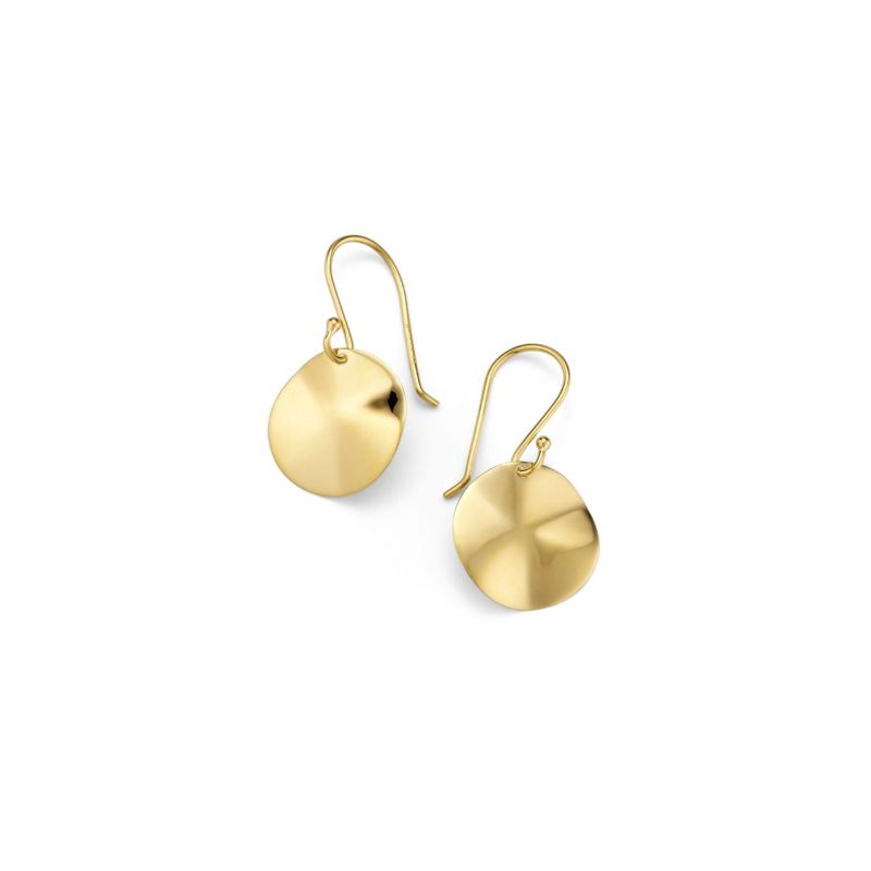 IPPOLITA Classico Mini Wavy Disc Earrings in 18K Gold