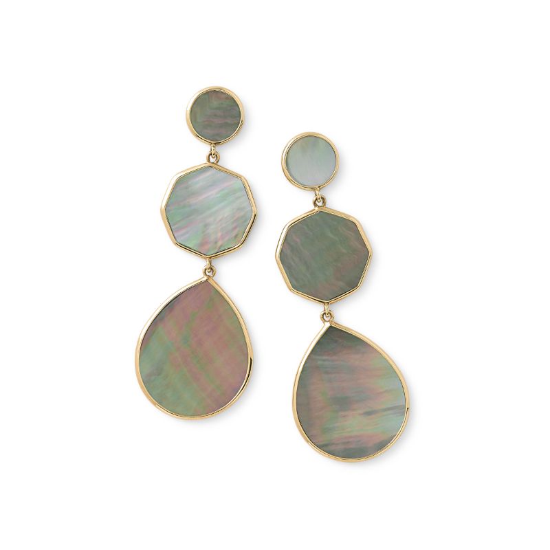 IPPOLITA Polished Rock Candy® Crazy 8s Post Earrings in Brown shell