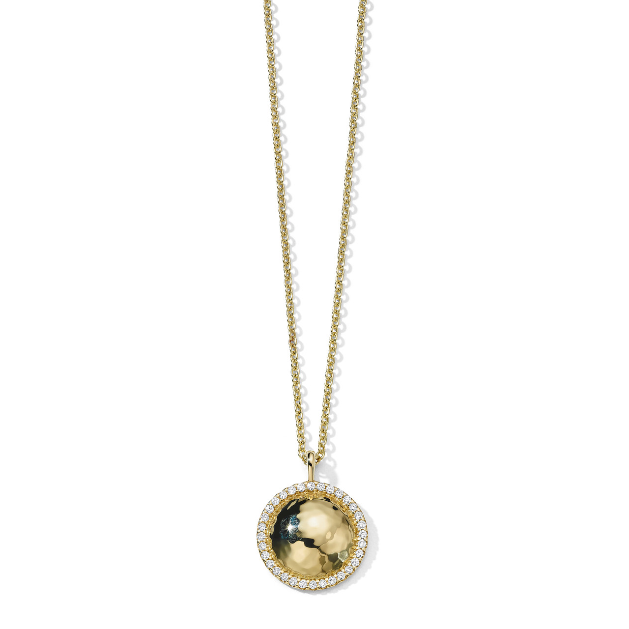 IPPOLITA Stardust Small Goddess Dome Necklace in 18K Gold with Diamonds
