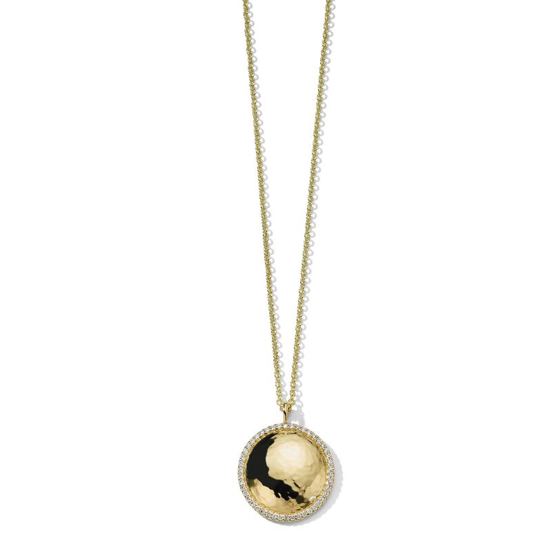 IPPOLITA Stardust Large Goddess Dome Necklace in 18K Gold with Diamonds