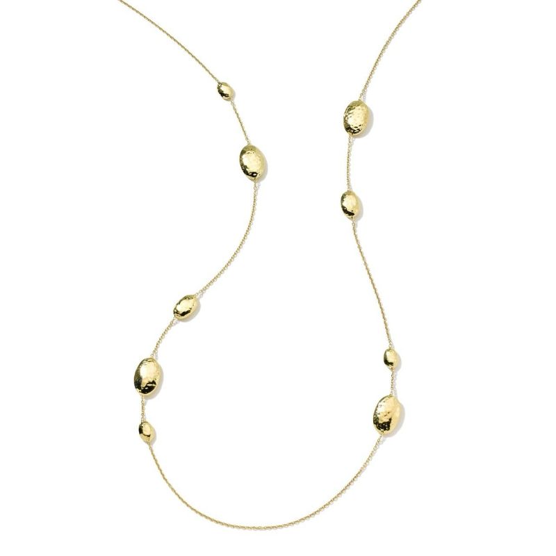 IPPOLITA Long Hammered Multi Station Layering Necklace in 18K Gold