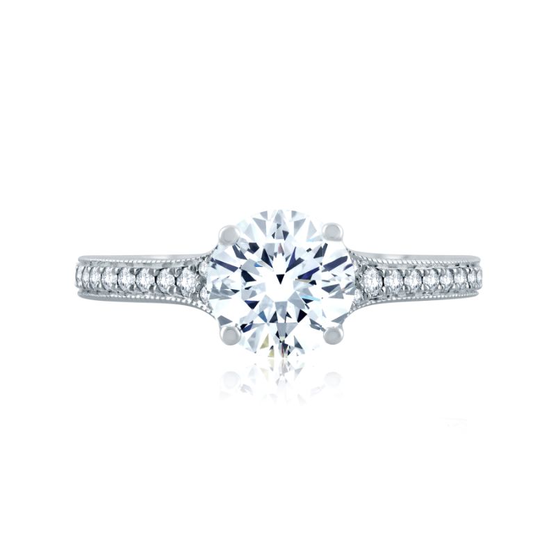 18K White Gold  Engagement Ring