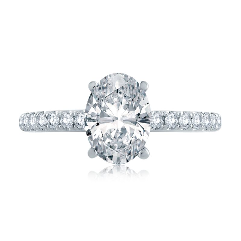 18K White Gold  Engagement Ring