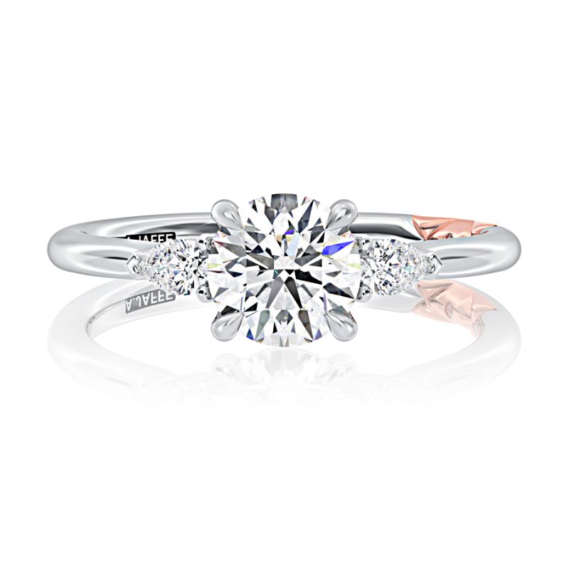 Platinum And Diamond Semi-Mounting Engagement Ring