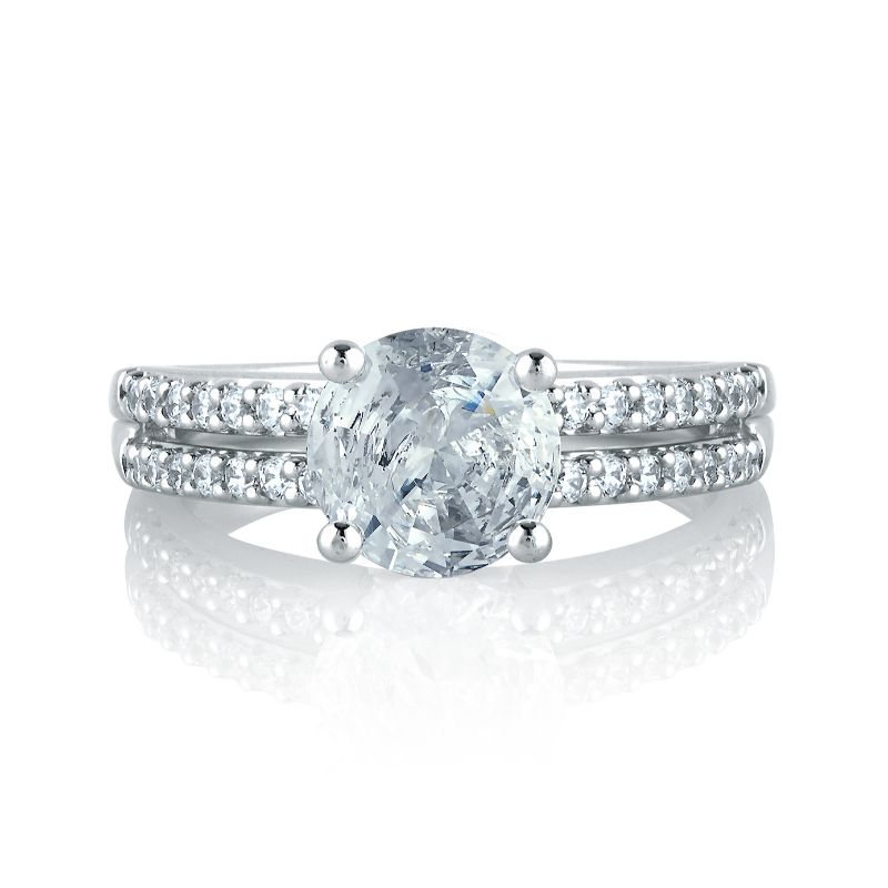 18K White Gold  Engagement Ring