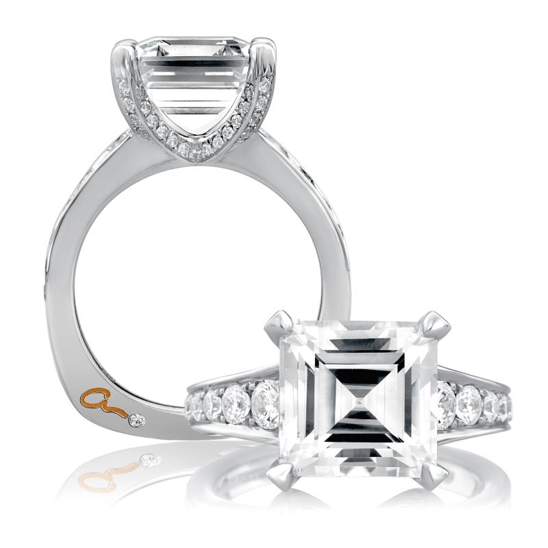 18K White Gold  Engagement Ring