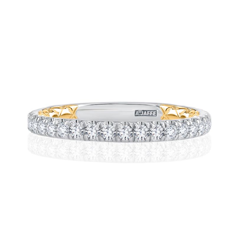 18K Two Tone  Wedding Band