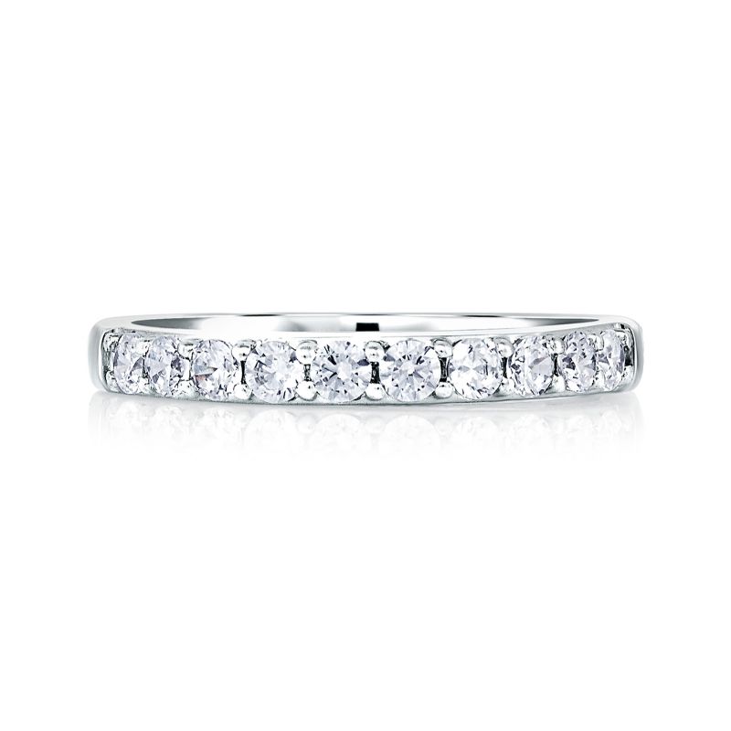 18K White Gold  Wedding Band