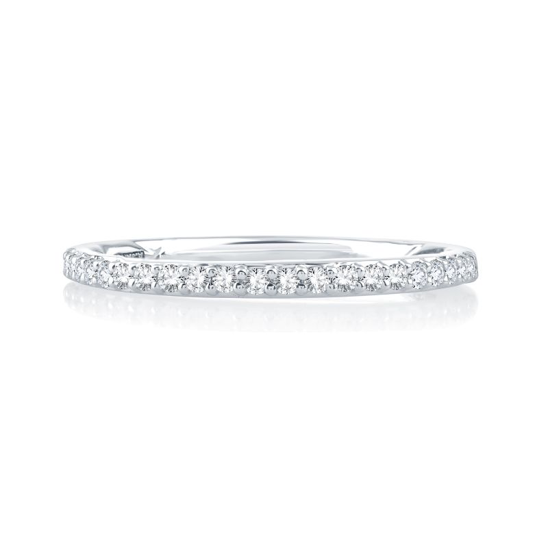 18K White Gold  Wedding Band