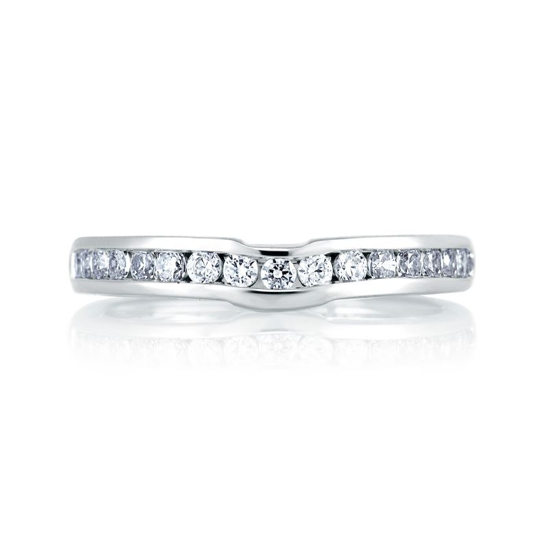 18K White Gold  Wedding Band