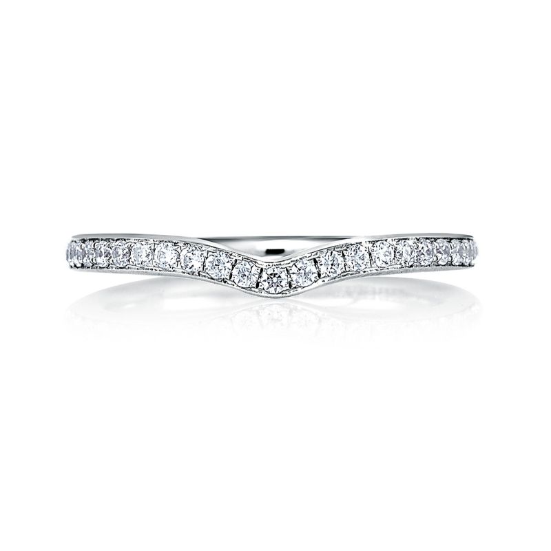 18K White Gold  Wedding Band