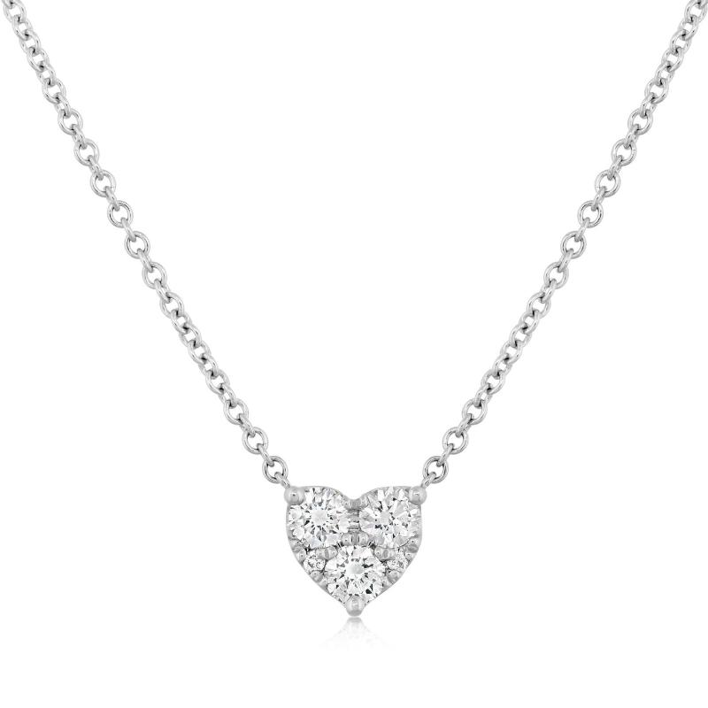 Sunburst Diamond Heart Pendant